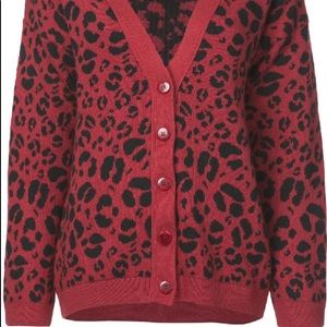 ANINE BING Justine Leopard Cardigan